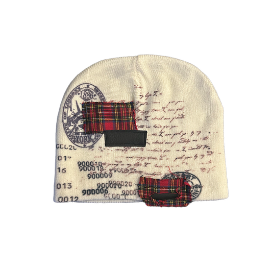 Paper Receipt Patch Skull Cap